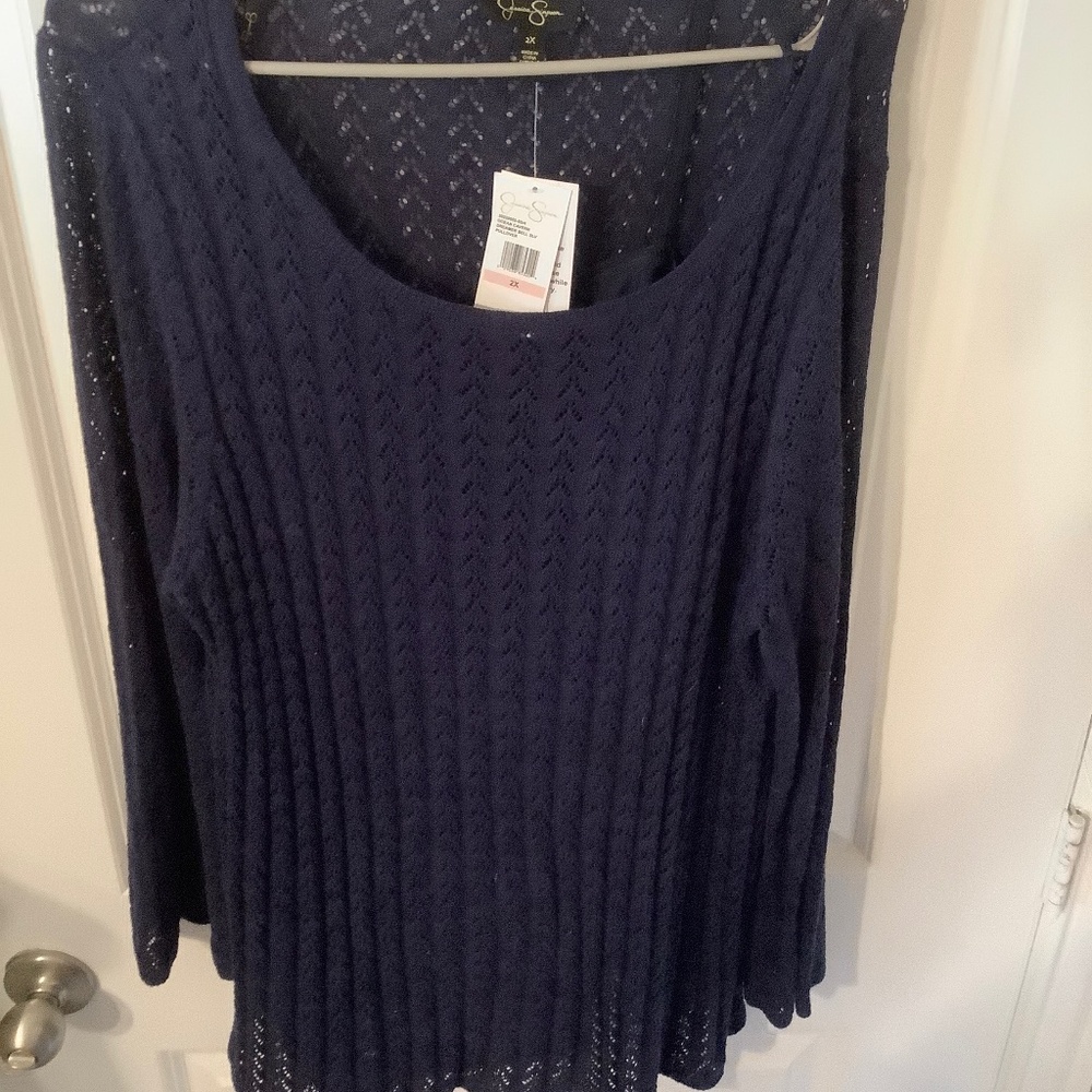 Jessica Simpson plus size ocean cavern dreamer pullover sweater size 2X